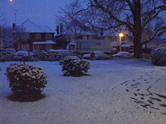 Snow on my doorstep!