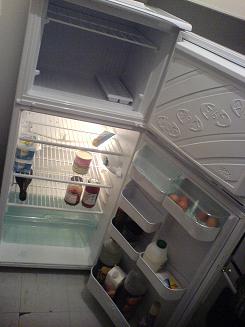 Well stocked fridge? I think not.