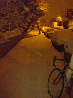 London Snow Fixed Bike Ride