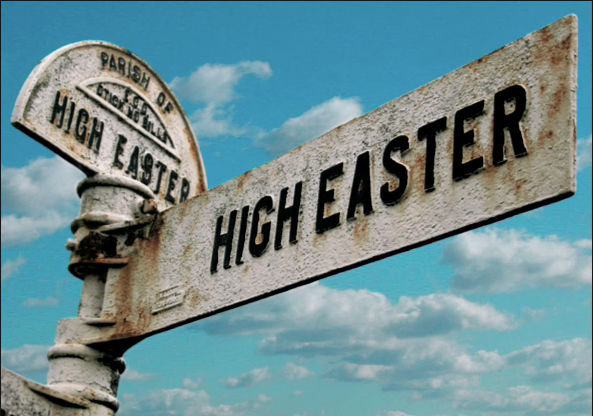 High Easter sign